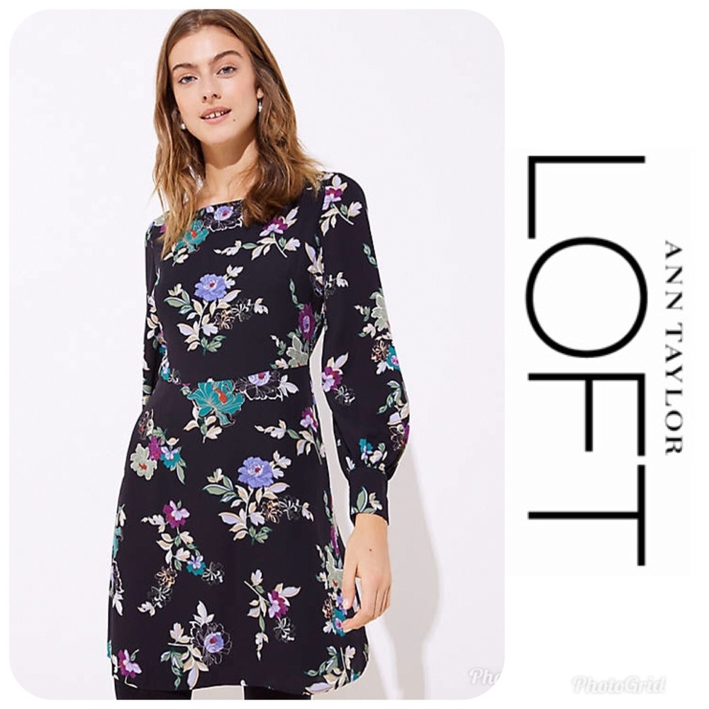 NWT LOFT Petite Square Neck Dress  Sz 10P $89.50!